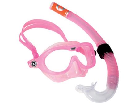 immagine-1-maschera-per-bambini-technisub-combo-reef-dx-aquasphere-rosa-con-boccaglio