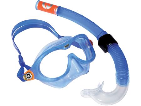 immagine-1-maschera-per-bambini-technisub-combo-reef-dx-aquasphere-azzurra-con-boccaglio