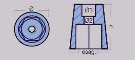 immagine-2-tecnoseal-ogiva-esagonale-diam.-45-mm-ean-8033837061724